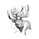 greatsword elk tattoo design idea