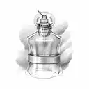 green Poison bottle tattoo design idea