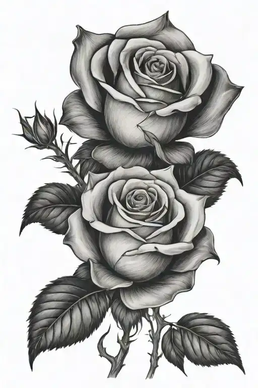 rose with the name Hendrick Carter tattoo design idea