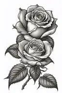 rose with the name Hendrick Carter tattoo design idea