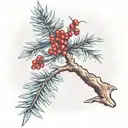 Pine Tree tattoo design idea