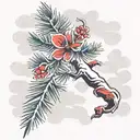 Pine Tree tattoo design idea
