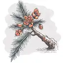 Pine Tree tattoo design idea