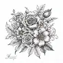 Can you design a tattoo that combines the birth flowers of January March April September October November and December i tattoo design idea