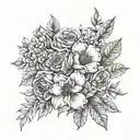 Can you design a tattoo that combines the birth flowers of January March April September October November and December i tattoo design idea
