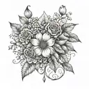 Can you design a tattoo that combines the birth flowers of January March April September October November and December i tattoo design idea