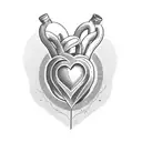 Heart and qoute always trust the process tattoo design idea