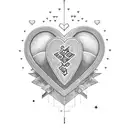 Heart and qoute always trust the process tattoo design idea