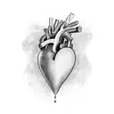 Heart and qoute always trust the process tattoo design idea