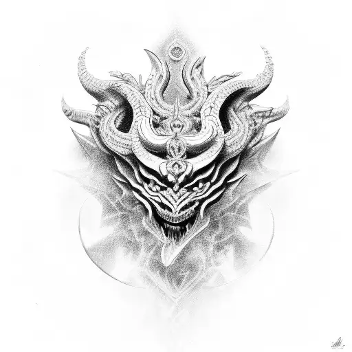 rahu demon  tattoo design idea
