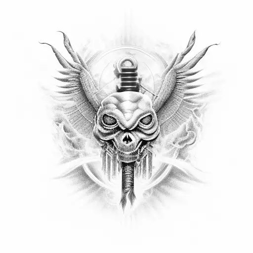 who dares wins, everything pass with time, medicine, infinity power and inteligence tattoo design idea