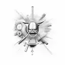 who dares wins, everything pass with time, medicine, infinity power and inteligence tattoo design idea