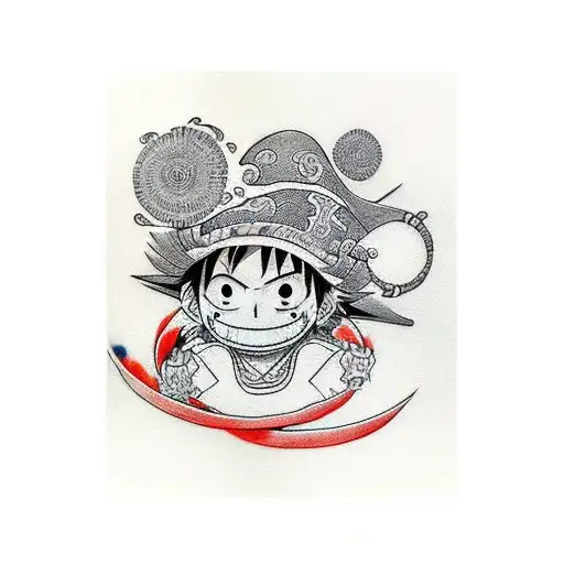 luffy y ACE de niños  tattoo design idea