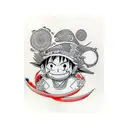 luffy y ACE de niños  tattoo design idea