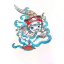 luffy y ACE de niños  tattoo design idea