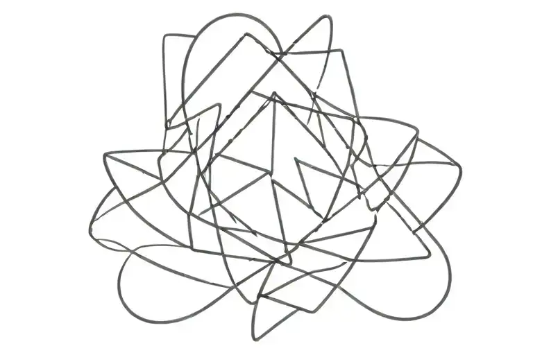 line black solid tattoo design idea