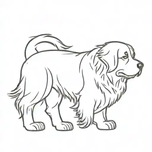 Bernese mountain dog tattoo design idea