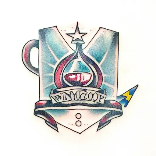 wine tattoo design idea