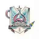 wine tattoo design idea