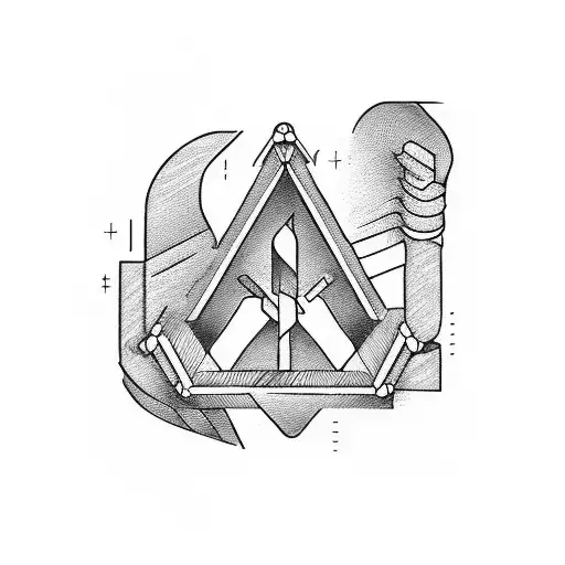 A carpenter's tool with the word 'family' incorporated into the design tattoo design idea