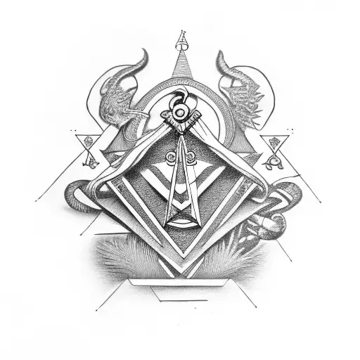 masonic and shriner tattoo design idea