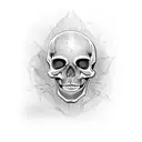 skeleton scratching his skull  tattoo design idea