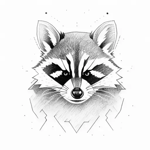 rocket racoon tattoo design idea