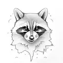 rocket racoon tattoo design idea