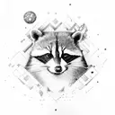 rocket racoon tattoo design idea