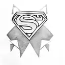 superman logo tattoo design idea
