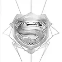 superman logo tattoo design idea