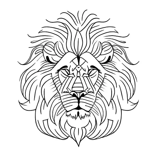 Lion com Flores  tattoo design idea