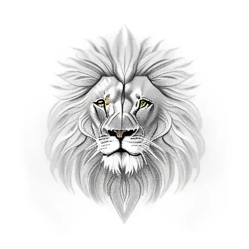 Lion com Flores  tattoo design idea
