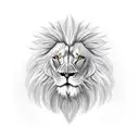 Lion com Flores  tattoo design idea