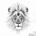 Lion com Flores  tattoo design idea