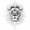 Lion com Flores  tattoo design idea