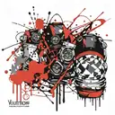 Loui Vuitton pattern tattoo design idea