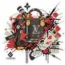 Loui Vuitton pattern tattoo design idea