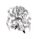 dragon ball vegeta suicide scene tattoo design idea