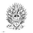 dragon ball vegeta suicide scene tattoo design idea