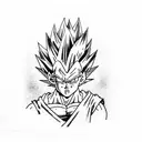 dragon ball vegeta suicide scene tattoo design idea