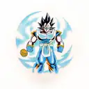 dragon ball vegeta suicide scene tattoo design idea