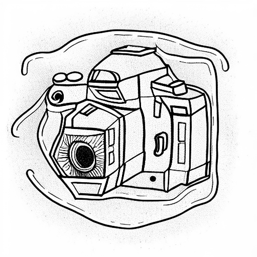 camera tattoo design idea