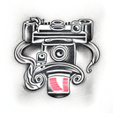 camera tattoo design idea