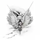 the fall of Icarus  tattoo design idea
