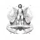 the fall of Icarus  tattoo design idea