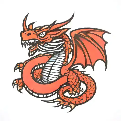 tiny simple dragon outline drawing tattoo tattoo design idea