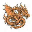 tiny simple dragon outline drawing tattoo tattoo design idea