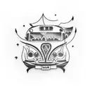 bus tattoo design idea