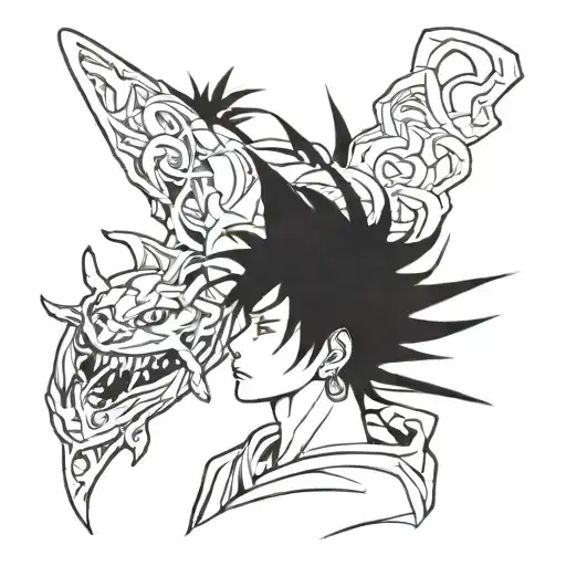 ichiro miata anime character tattoo design idea